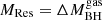 $ M_{\mathrm{Res}} = \Delta M_{\mathrm{BH}}^{\mathrm{gas}} $