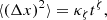 $$ \begin{aligned} \langle (\Delta x)^2\rangle = \kappa _\zeta t^\zeta ,\end{aligned} $$
