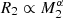 $ R_2\propto M_2^\alpha $