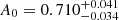 $ A_0=0.710^{+0.041}_{-0.034} $