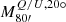 $ M^{Q/U, 20\circ}_{80{\prime}} $