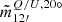 $ \tilde{m}^{Q/U, 20\circ}_{12{\prime}} $