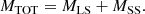 $$ \begin{aligned} M_{\rm TOT} = M_{\rm LS} + M_{\rm SS}. \end{aligned} $$