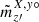 $ \tilde{m}_{z\prime}^{X, y\circ} $