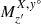 $ M^{X, y^\circ}_{z^{\prime}} $
