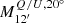 $ M_{12^\prime}^{Q/U, 20^\circ} $