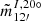 $ \tilde{m}_{12\prime}^{I,20\circ} $