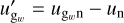 $\[u_{\mathrm{g}_w}^{\prime}=u_{\mathrm{g}_w \mathrm{n}}-u_{\mathrm{n}}\]$