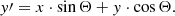 $$ \begin{aligned}&y\prime = x \cdot \sin {\Theta } + y\cdot \cos {\Theta }. \end{aligned} $$