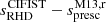 $ s_{\mathrm{RHD}}^{\mathrm{CIFIST}} - s_{\mathrm{presc}}^{\mathrm{M13, r}} $