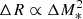 $ \Delta R\propto \Delta M_*^2 $