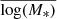 $ \overline{{\log(}M_*)} $