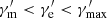 $ \gamma^\prime_{\rm m}<\gamma^\prime_{\rm e}<\gamma^\prime_{\rm{max}} $