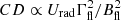 $ CD \propto U_{\rm rad} \Gamma_{\rm fl}^2 / B_{\rm fl}^2 $