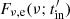 $ F_{\nu,\rm e}(\nu; t_{\mathrm{in}}^{{\prime}}) $