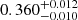 $ 0.360^{+0.012}_{-0.010} $