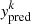 $ {\it y}_{\rm pred}^k $