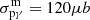 $ \sigma^{\mathrm{m}}_{\mathrm{p\gamma}} = 120 \mu b $