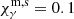 $ \chi_\gamma^{\rm m,s}=0.1 $