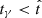 $ t_\gamma < \hat{t} $