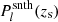 $ P^{\rm snth}_l(z_{\rm s}) $