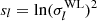 $ s_l = \ln (\sigma^{\rm WL}_l)^2 $