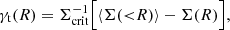 $$ \begin{aligned} \gamma _{\rm t}(R) = \Sigma _{\rm crit}^{-1} \Big [ \langle \Sigma ({ < }R) \rangle - \Sigma (R) \Big ], \end{aligned} $$