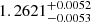 $ 1.2621^{+0.0052}_{-0.0053} $