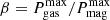 $ \beta=P_{\mathrm{gas}}^{\mathrm{max}}/P_{\mathrm{mag}}^{\mathrm{max}} $