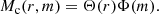 $$ \begin{aligned} M_{\rm c}(r, m) = \Theta (r) \Phi (m). \end{aligned} $$