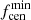 $ f_{\mathrm{cen}}^{\mathrm{min}} $