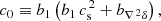 $$ \begin{aligned} c_0 \equiv b_1 \left( b_1 \, c_{\rm s}^{\,2} + b_{\nabla ^{\,2}\delta } \right), \end{aligned} $$