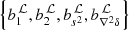 $ {\left\{ b_1^{\,{\cal L}}, b_2^{\,{\cal L}}, b_{s^2}^{\,{\cal L}}, b_{\nabla^2 \delta}^{\,{\cal L}} \right\}} $