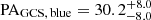$ \mathrm{PA}_{\mathrm{GCS,\,blue}} = 30.2_{-8.0}^{+8.0} $
