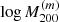 $ \log M_{200}^{(m)} $
