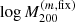 $ \log M_{200}^{(m,\mathrm{fix})} $