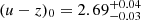 $ (u-z)_0 = 2.69_{-0.03}^{+0.04} $