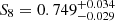 $ S_8=0.749_{-0.029}^{+0.034} $