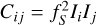 ${C_{ij}} = f_S^2{I_i}{I_j}$