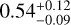 $\[0.54_{-0.09}^{+0.12}\]$