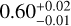 $\[0.60_{-0.01}^{+0.02}\]$