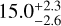 $\[15.0_{-2.6}^{+2.3}\]$