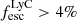 $ f_{\mathrm{esc}}^{\mathrm{LyC}} > 4\% $