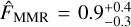 ${\hat F_{{\rm{MMR}}}} = 0.9_{ - 0.3}^{ + 0.4}$