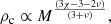 $$ \begin{aligned} \rho _{\rm c} \propto M^{(3\chi -3-2\nu )\over {(3+\nu )}}, \end{aligned} $$