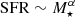 $ {\rm SFR} \sim {M}_\star^\alpha $