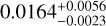 $\[0.0164_{-0.0023}^{+0.0056}\]$