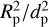 $\[R_{\mathrm{p}}^2 / d_{\mathrm{p}}^2\]$