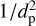 $\[1 / d_{\mathrm{p}}^2\]$