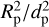 $\[R_{\mathrm{p}}^2 / d_{\mathrm{p}}^2\]$